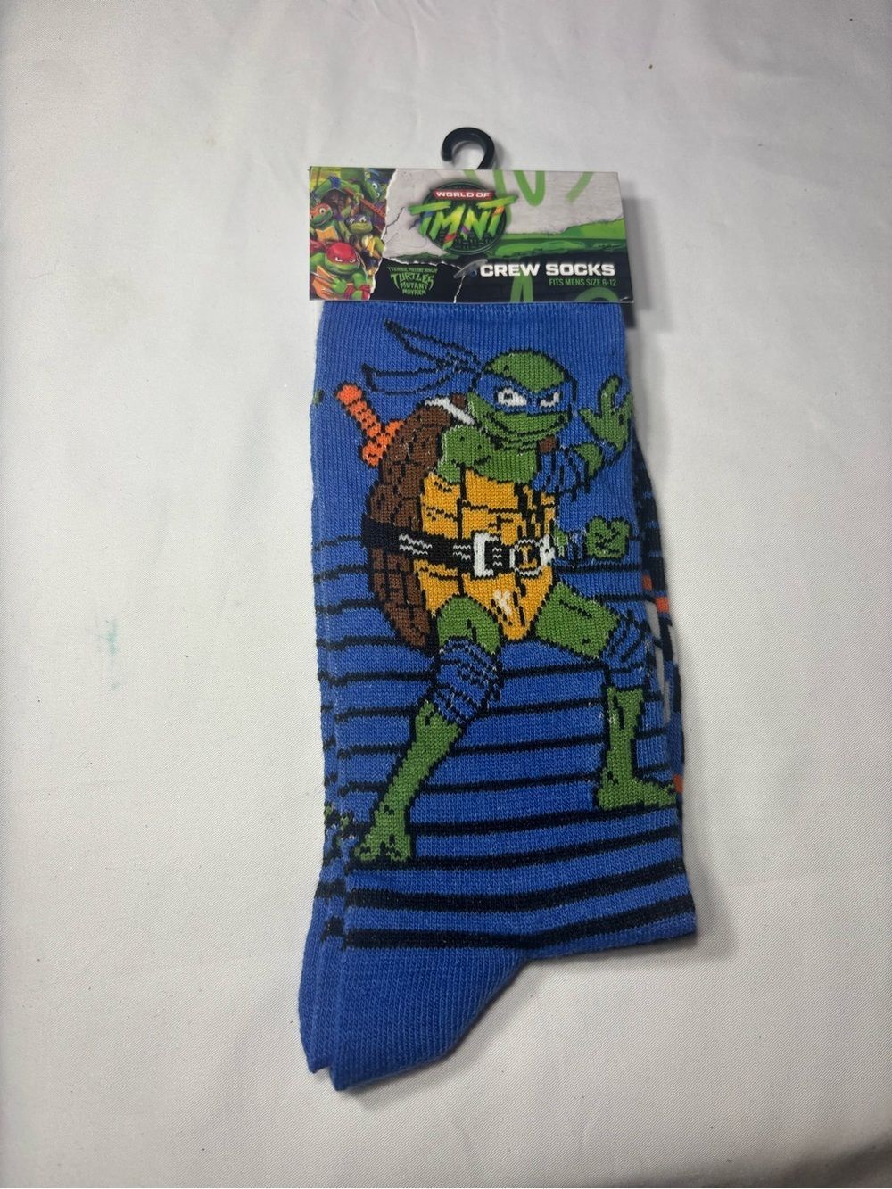 New Teenage Mutant Ninja Turtles Blue Crew Socks - Men's